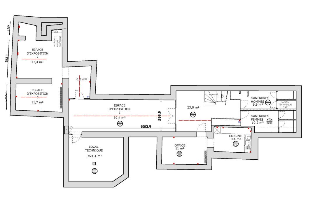 Espace Commines – plan – sous-sol