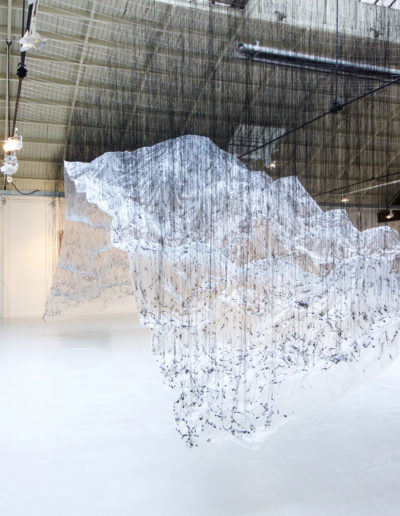 “Vide et Plein”, exhibition organized by Maison Bleu Studio. Detail of Onishi Yasuaka's work. Espace Commines, 2015