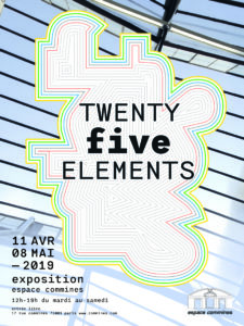 TWENTY five ELEMENTS, une exposition de l'Espace Commines, 2019