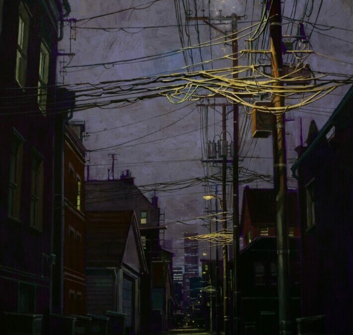Contre Allée_huile sur toile 50:41cm_Gilles Marrey