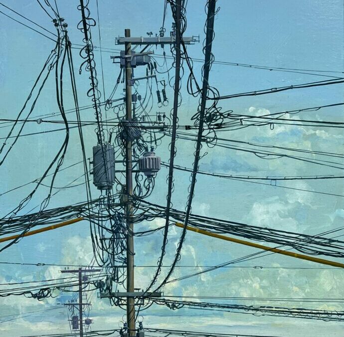 Wires_huile sur toile 50:41cm_Gilles Marrey